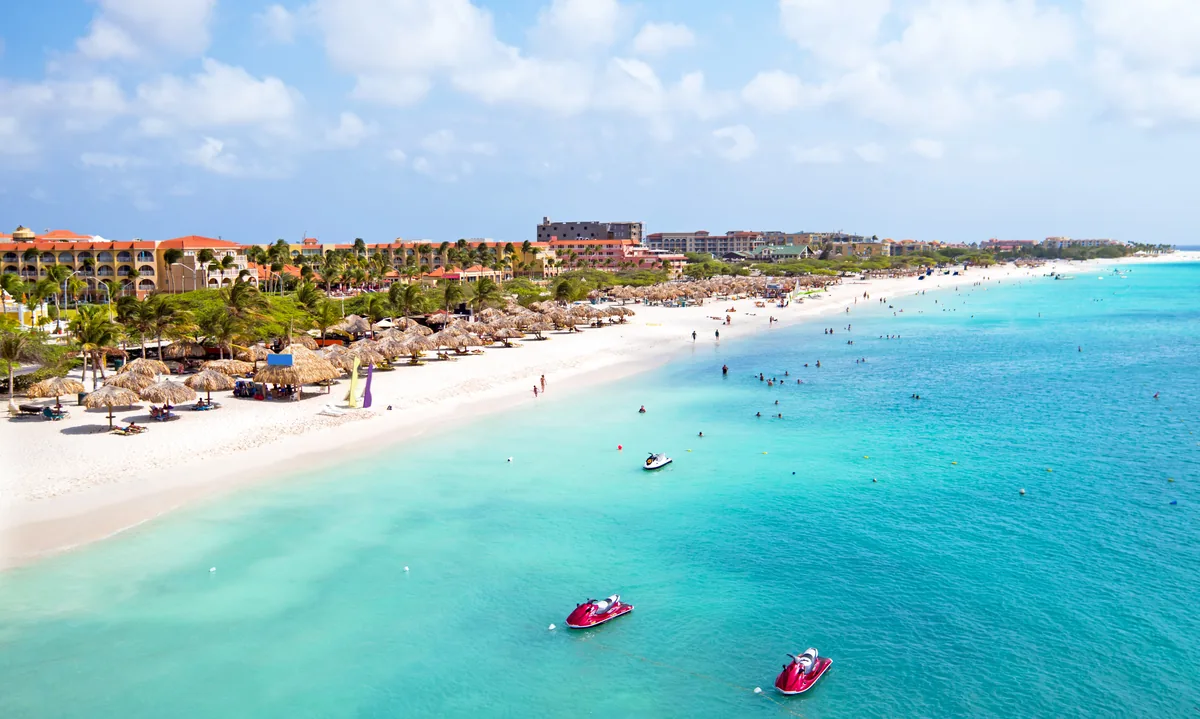 Aruba — turquoise Caribbean water and white sand beach
